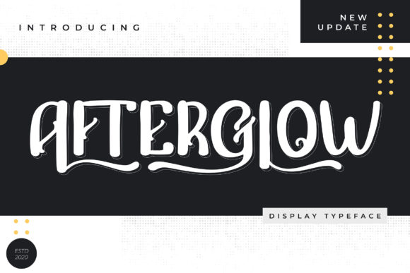 Afterglow Font: A Bold Display Typeface for Digital Creations