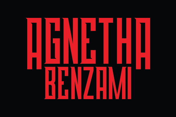 Agnetha Benzami Font: A Bold Display Typeface for Creative Makers