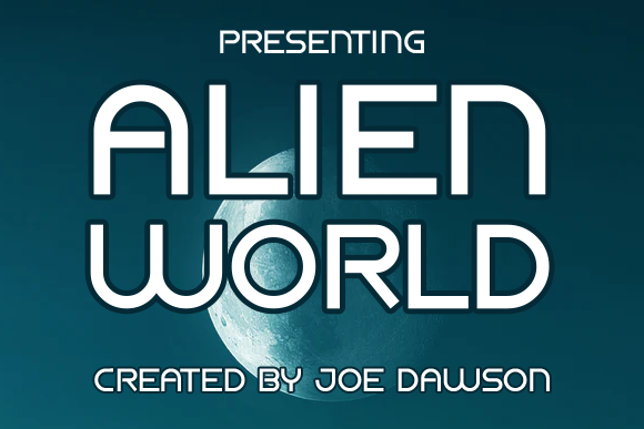 Alien World Font for Futuristic Campaign Designs