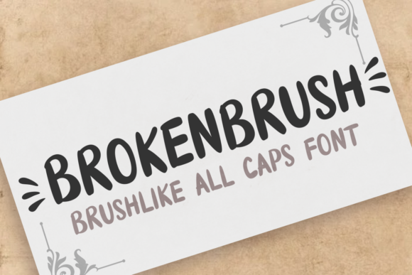 Brokenbrush Font for Editorial Design