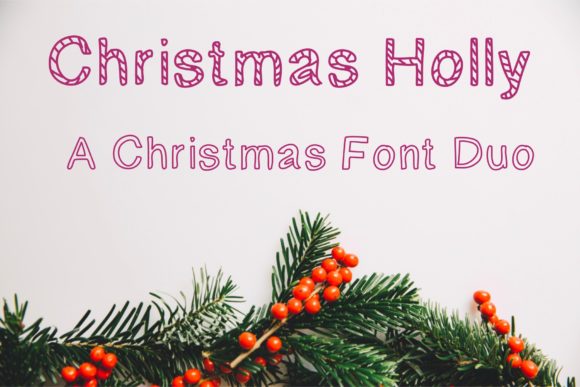 Christmas Holly Font for Festive Editorial Design