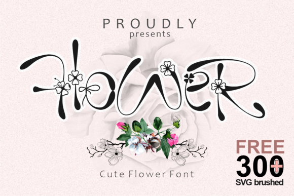 Flower Font for Editorial Design