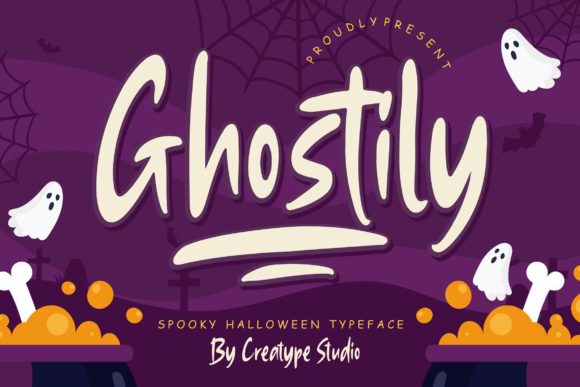 Ghostily Font: A Spooky Display Typeface for Editorial Design