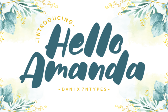 Hello Amanda Font: A Joyful Display Typeface for Creative Makers