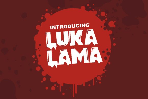 Luka Lama Font for Spooky Branding and Creative Design Projects