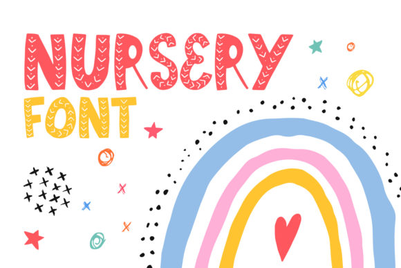 Nursery Display Font for Digital Design Projects