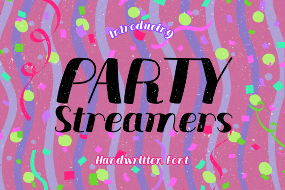 Party Streamers Font for Vibrant Campaign Design