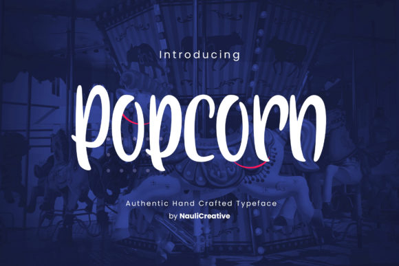 Popcorn Display Font for Web Design and Branding