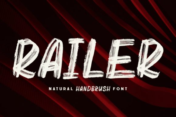 Railer Font: A Hand-Brushed Display Typeface for Creative Crafters