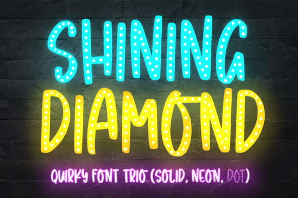 Shining Diamond Font for Bold and Colorful Branding