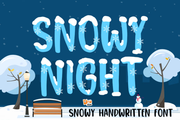 Snowy Night Font: A Quirky Display Typeface for Creative Projects