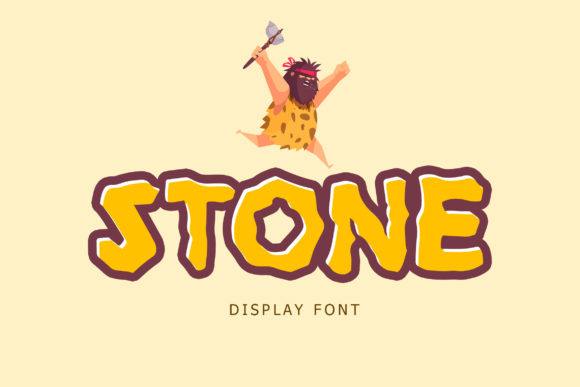 Stone Font for Kid-Themed Branding and Display Projects