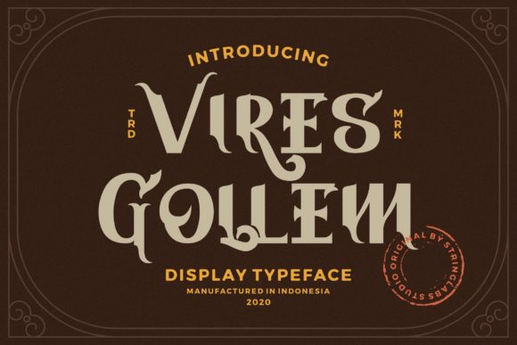 Vires Gollem Display Font for Editorial Design